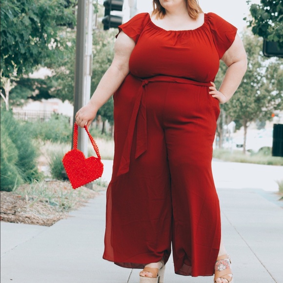 Rachel Roy burgundy jumpsuit - Picture 2 of 4